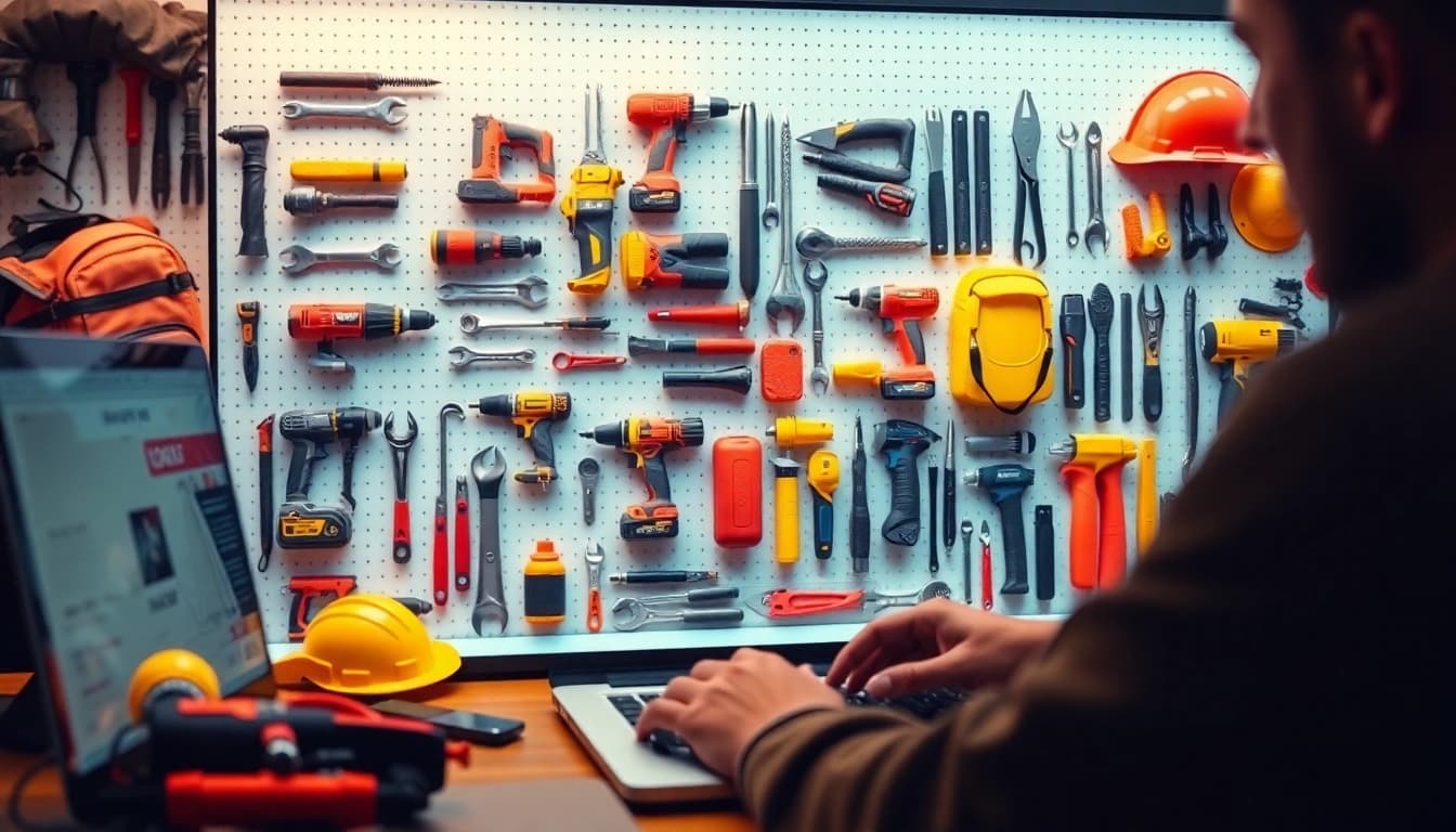 Mister Worker deals presenting quality tools online with an inviting interface.
