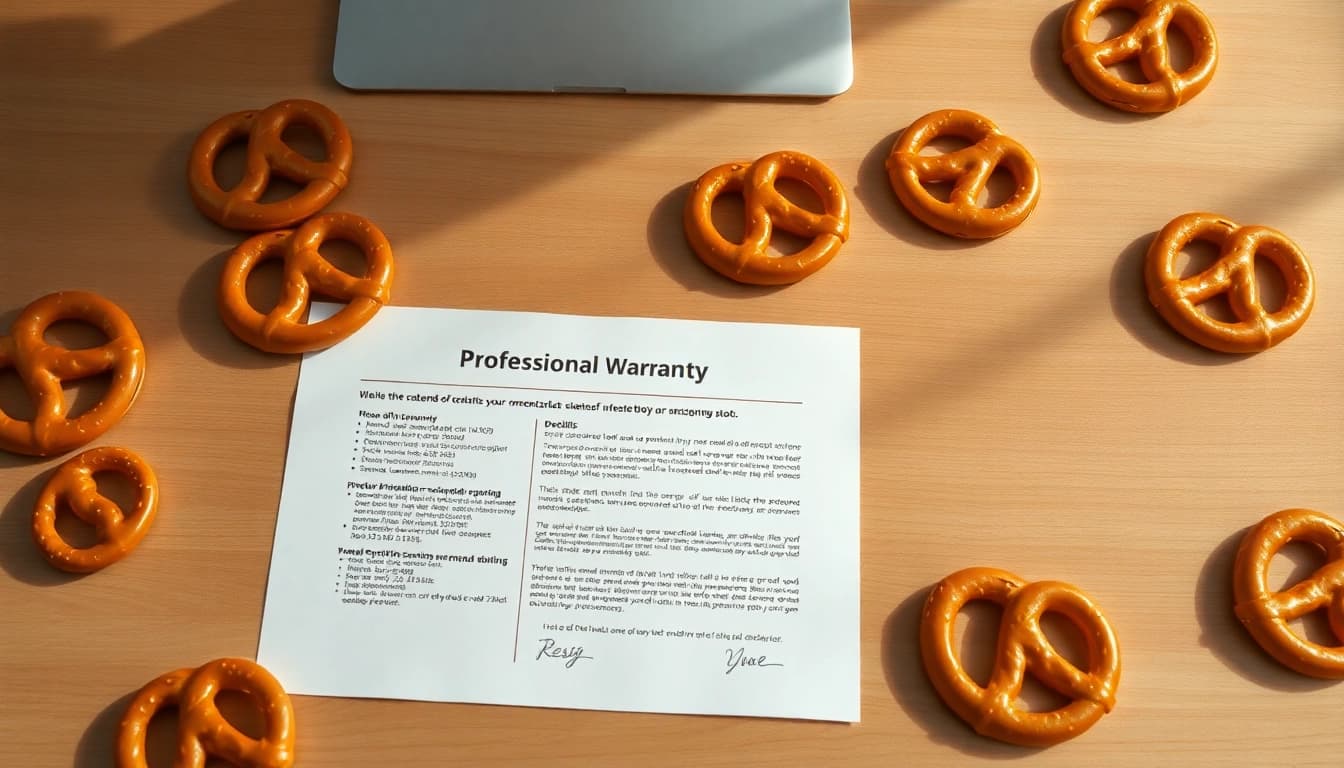 Verify if Pretzel warranty legit with displayed warranty documents and pretzels.