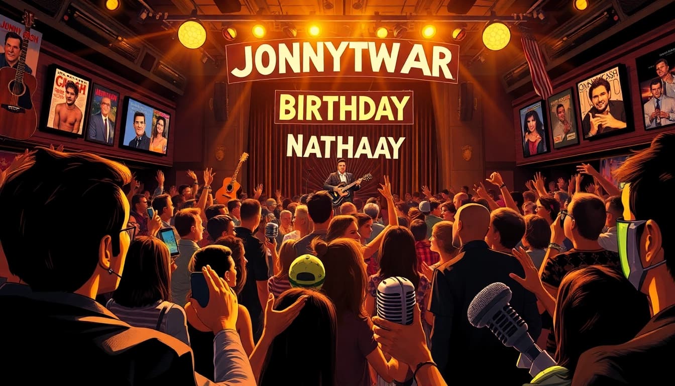 Celebrate with fans at the lively Johnny Cash birthday bash at johnnycashbirthday.com, featuring music and memorabilia.