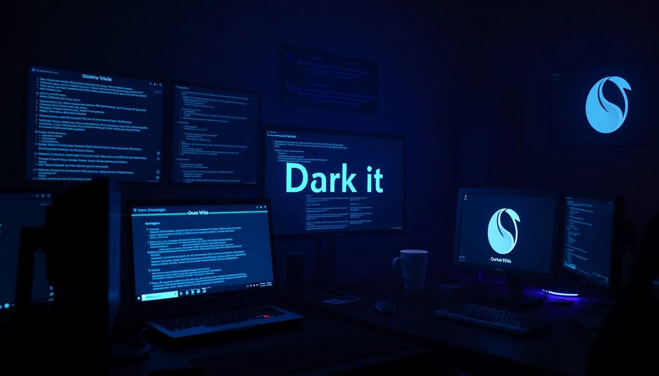 Discover the hidden wiki's dark web links in a visually striking digital workspace.