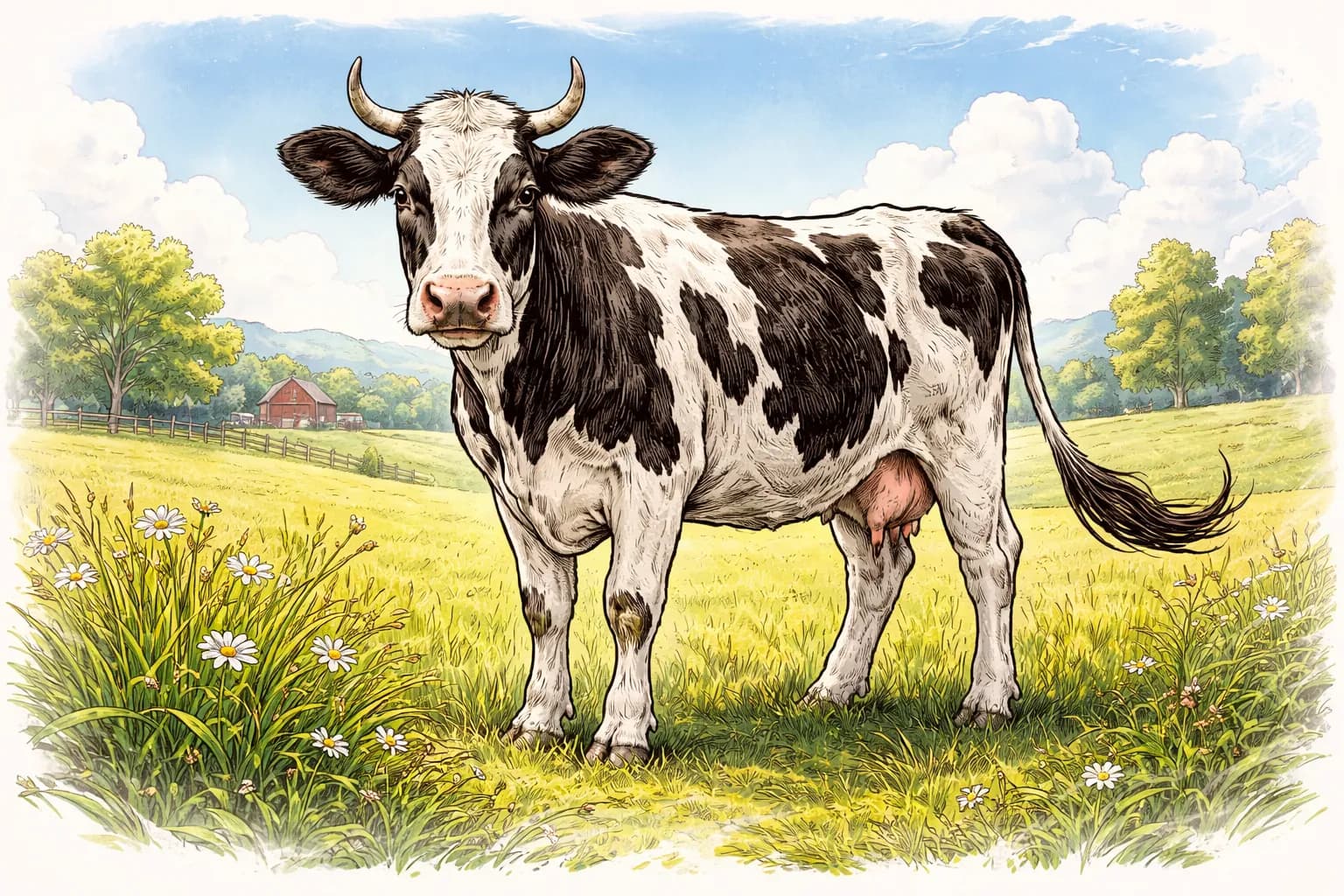 cow drawing