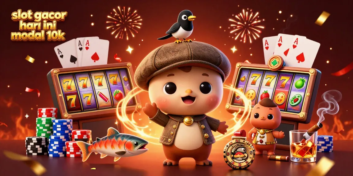 Engage in thrilling gameplay with slot gacor hari ini modal 10k surrounded by vibrant 3D characters and elements.