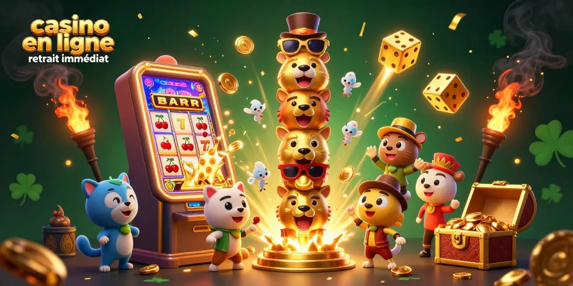 Retirez vos gains rapidement avec un casino en ligne retrait immédiat illustré par des éléments de jeu captivants.