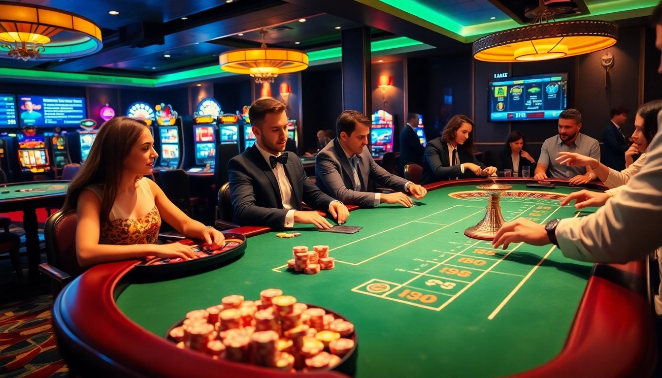 Découvrez l'excitation des meilleurs casinos en ligne avec des tables de jeu vibrantes et des joueurs dynamiques.