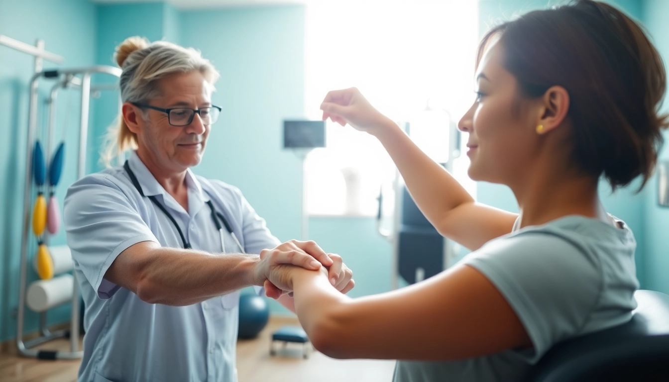 Patient receiving north side edmonton physiotherapy treatment for effective rehabilitation.