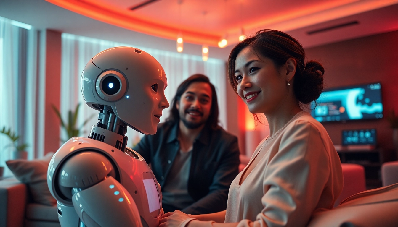 Intimate interaction with AI sex robot showcasing innovative technology.
