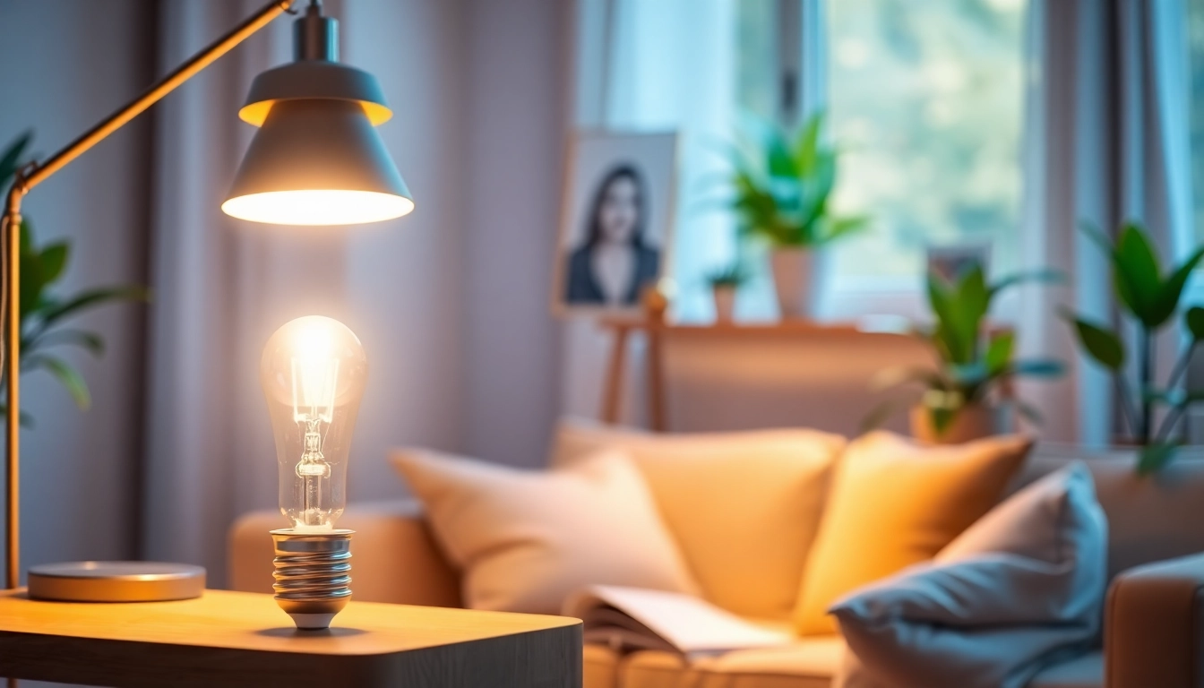 Illuminate your space with a19 bulbs radiating warmth and efficiency in a cozy home setting.