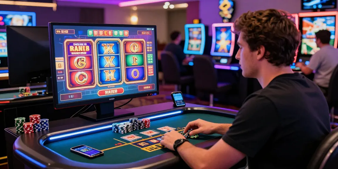 Player enjoying games at credit card casinos at scoarch.org.uk with vibrant atmosphere and dynamic gaming elements.