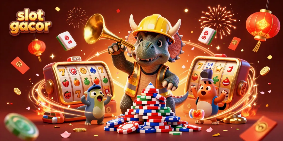 Visualisasikan slot gacor dalam aksi seru dengan karakter dino dan elemen judi menarik.