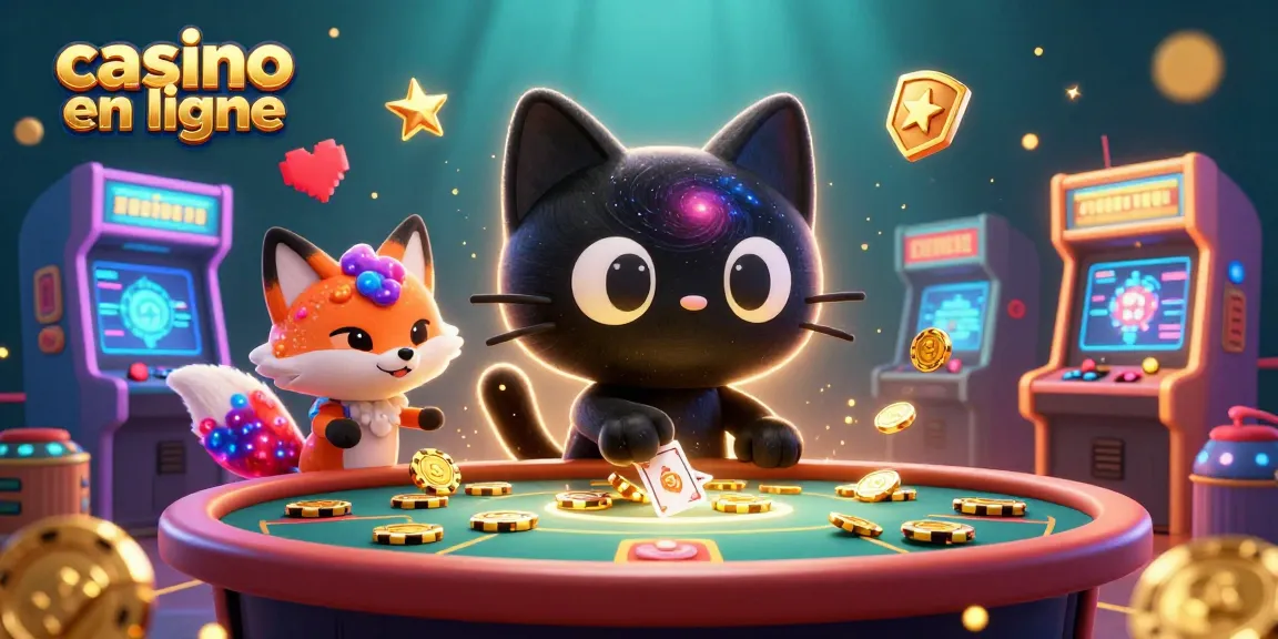 Découvrez un casino en ligne captivant avec un chat noir tournoyant et une étoile de nébuleuse.