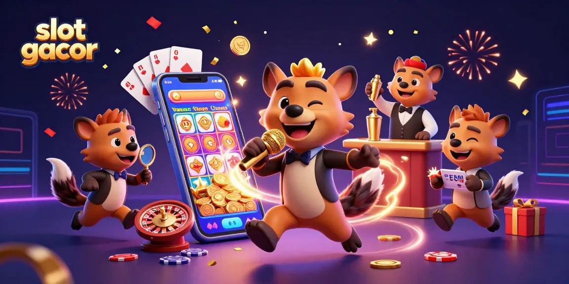 Engage with slot gacor excitement at a dynamic comedy casino featuring lively hyenas.