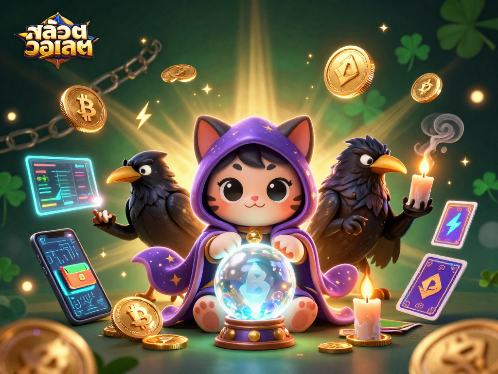 Experience the thrill of สล็อตวอเลท with dynamic 3D casino characters and glowing elements.