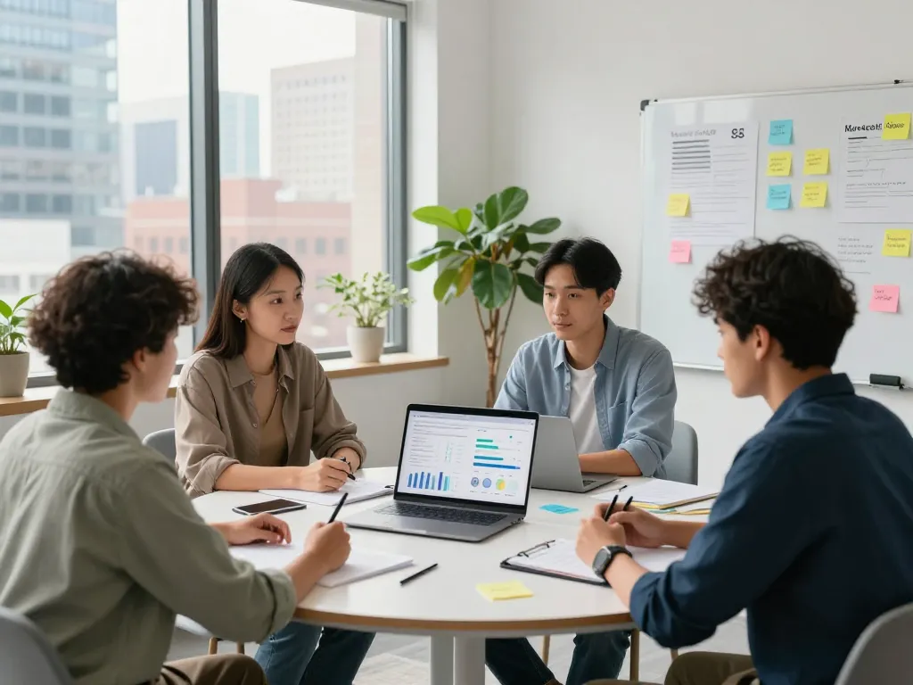 Team collaboration in a bright office showcasing the best SEO company NYC strategies for 2026.