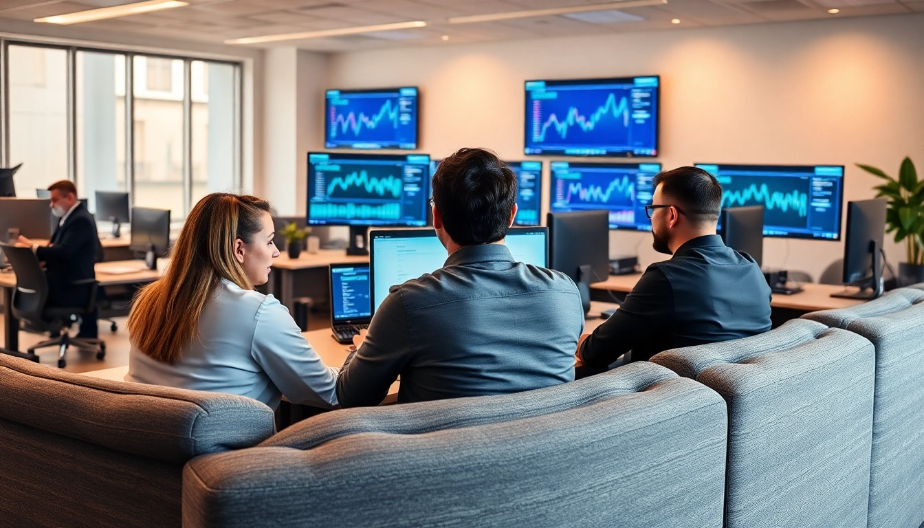 Enhancing managed it services near me with a dedicated IT team in an engaging office environment.