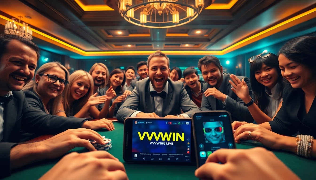 Exciting poker game scene showcasing VVVWIN's online gambling experience at vvvwin88.live.