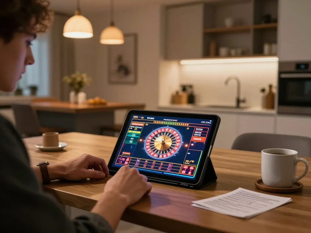 Engaging gameplay on a tablet for casino online stranieri sicuri with vibrant roulette graphics.