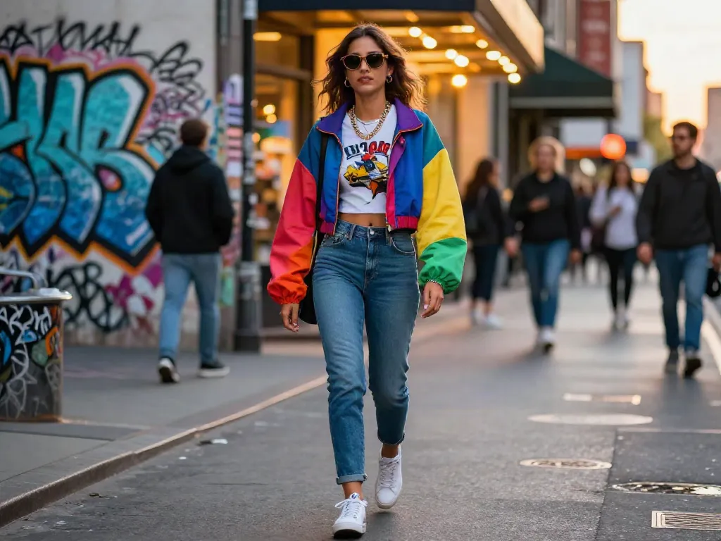 Fashionisk .com street fashion scene showcasing vibrant urban style and trendy outfits