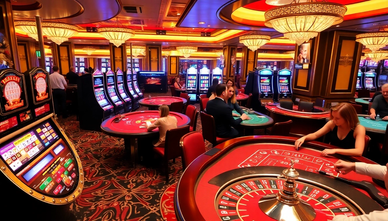 Dynamic gaming experience at BG Gaming casino with players enjoying table games and slots.