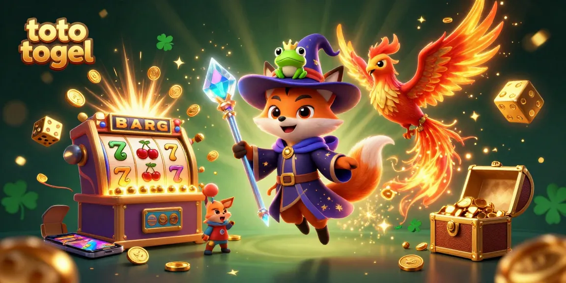 Spin the toto togel reels and win big with a vibrant 3D casino scene featuring enchanting characters.