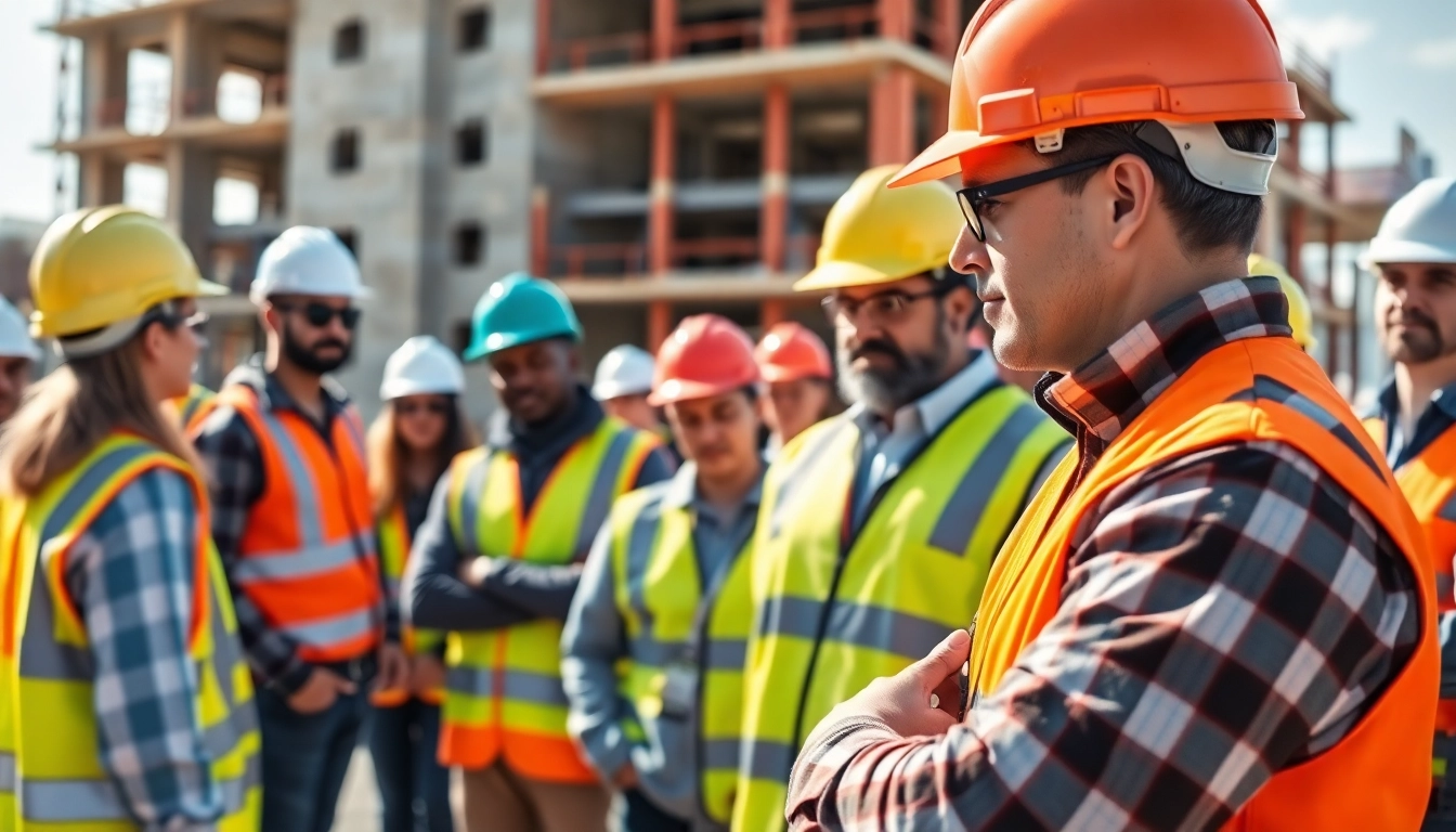 Engaged participants in construction safety training session enhancing their skills and knowledge.