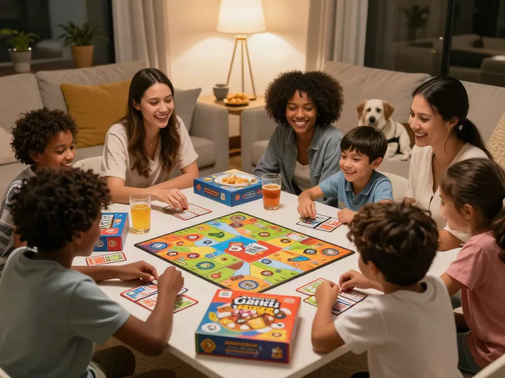 Cialis brings families together through engaging board games during cozy nights.