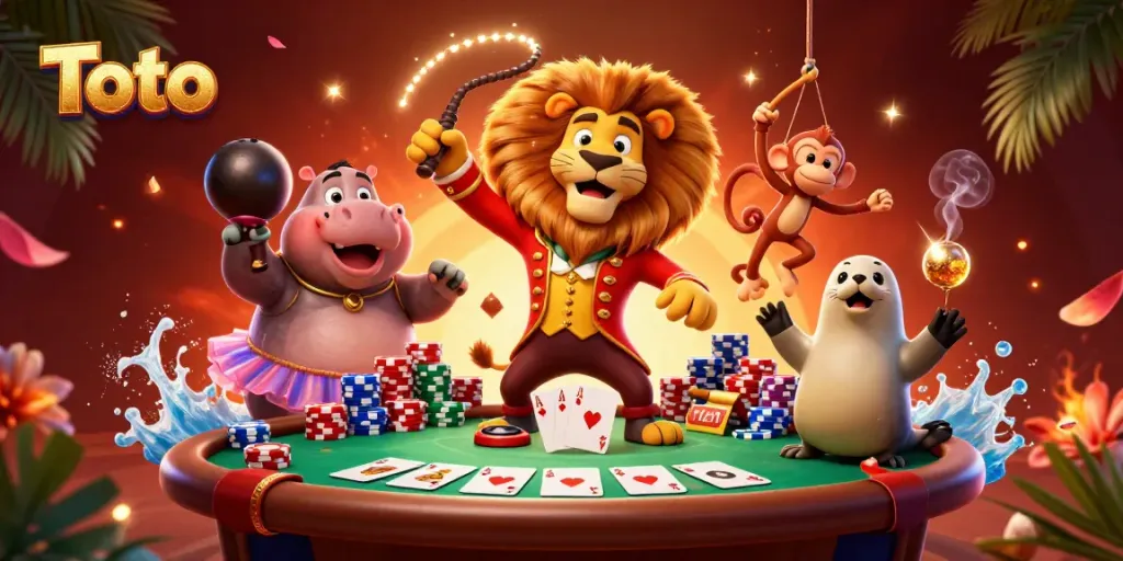 Toto menawarkan pengalaman perjudian luar biasa dengan raja sirkus dan karakter menarik dalam permainan poker.