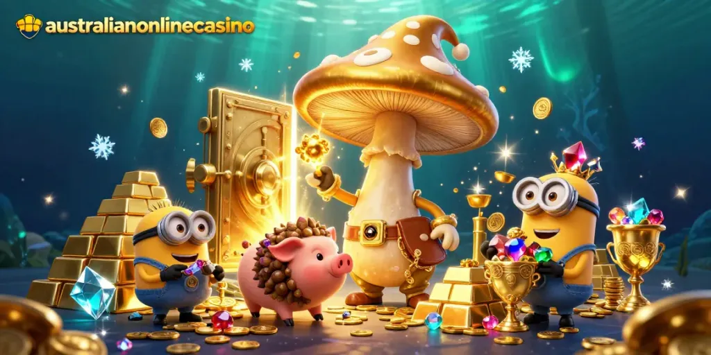 Experience thrilling gameplay with australianonlinecasino bonuses and magical riches in this vibrant casino scene.