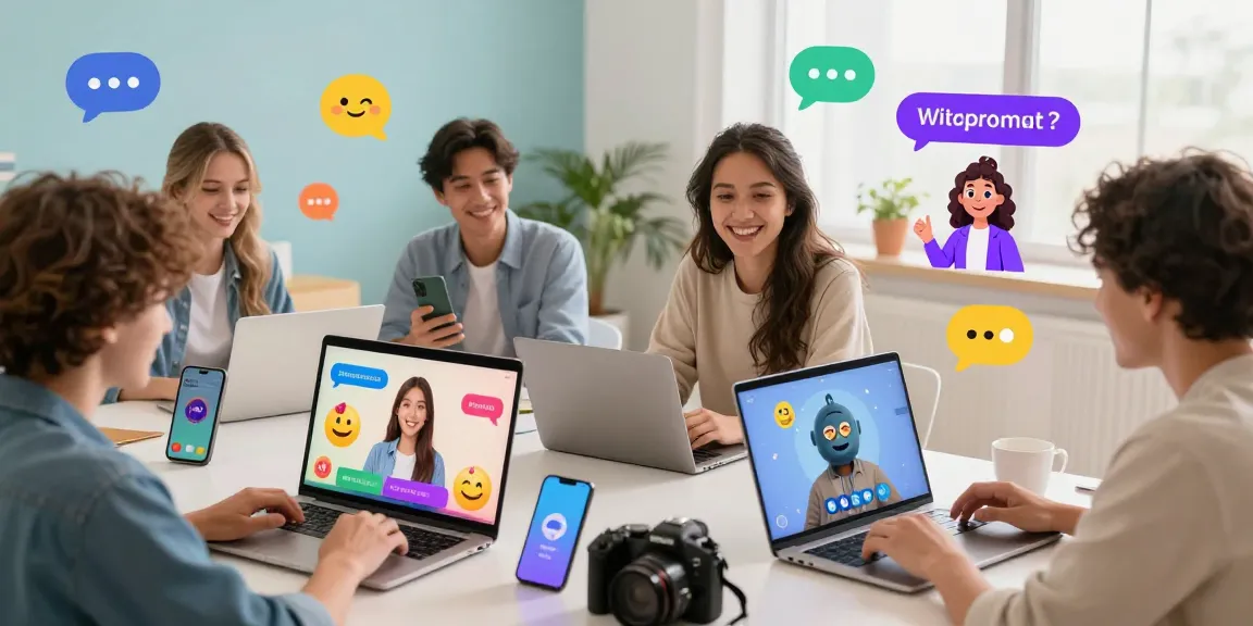 Interactive spicy chat scene with users engaging in fun, animated conversations.