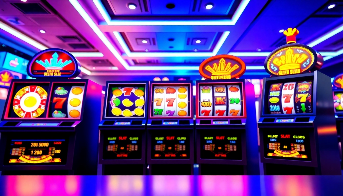 Mengungkap fitur menarik dalam slot depo 1000 dengan tampilan mesin slot berwarna-warni.