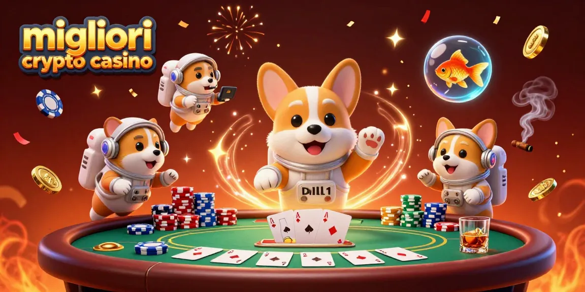 Gioca ai migliori crypto casino con un corgi astronauta e un criceto di controllo in un ambiente spaziale.