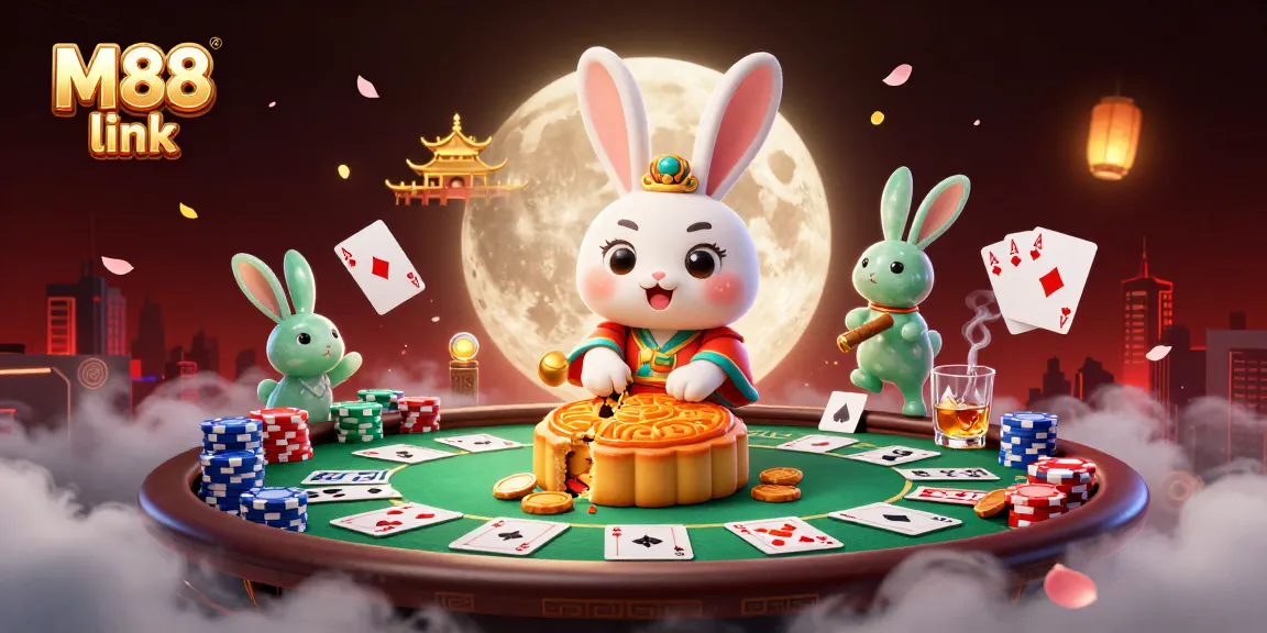 Engage with M88 link for top-tier online betting with a vibrant 3D casino scene.