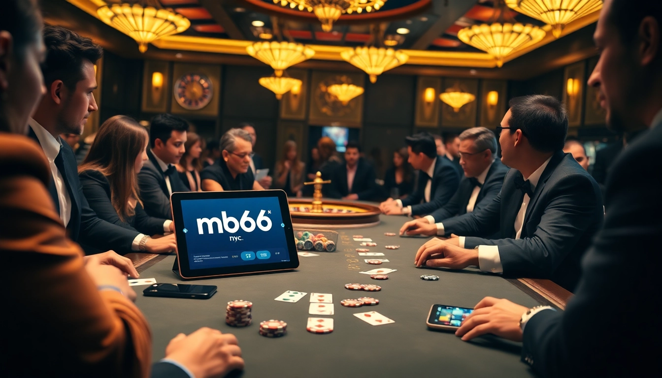 Experience thrilling gambling action at mb66.nyc with elite poker players and vibrant casino ambiance.