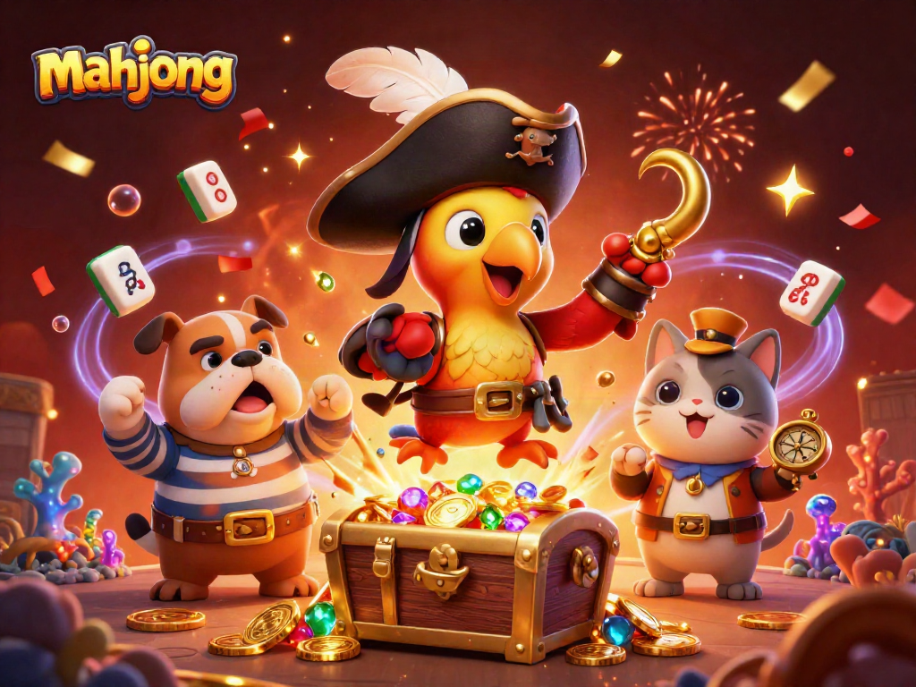 Play mahjong with energy and excitement amid pirate adventures and treasure!