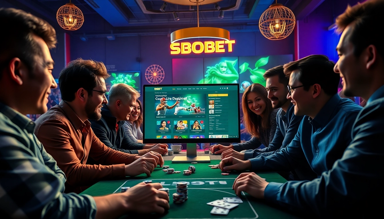 Engaging online betting scene at sbobet.dance with players enjoying casino games and sports betting.