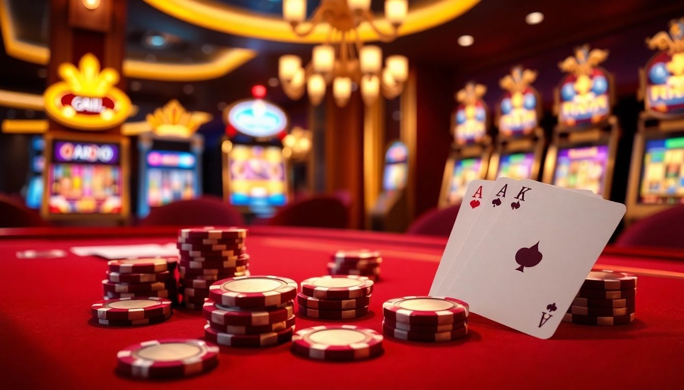 Vivez l'excitation d'un casino fiable en ligne avec des jetons de poker luxueux et des tables de jeu élégantes.