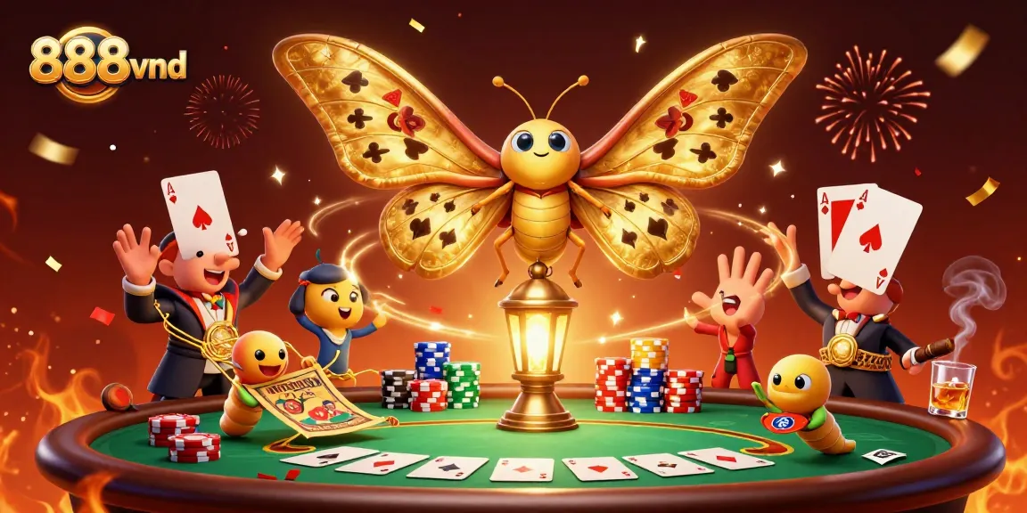 Experience thrilling gaming with 888vnd showcasing vibrant colorful poker elements and engaging casino atmosphere.