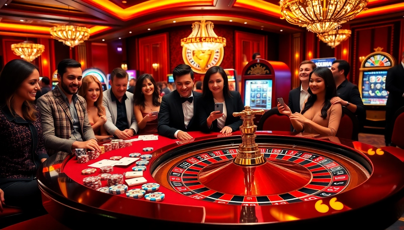 Vivez l'excitation des meilleurs casinos en ligne avec des jetons de poker colorés et des jeux dans une atmosphère de casino luxueuse.