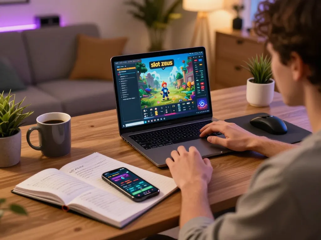 Pemain yang terlibat merencanakan strategi dengan catatan saat bermain slot zeus online, menunjukkan permainan yang bertanggung jawab.