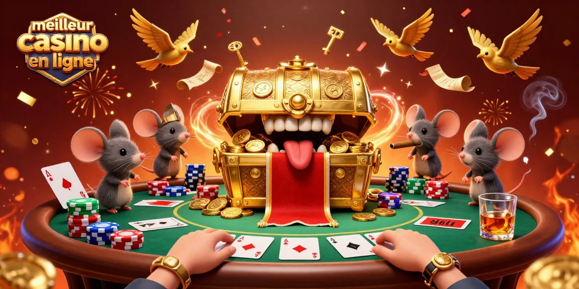 Vivez l'expérience exaltante du meilleur casino en ligne avec une scène festive et riche en détails.