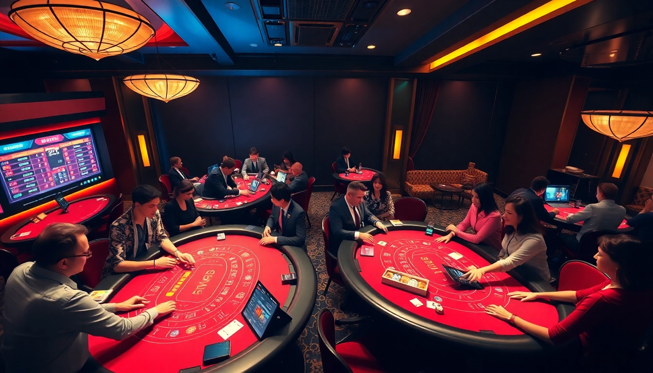 Exciting online gaming scene at good88.hu.net showcasing casino action and professional dealers.