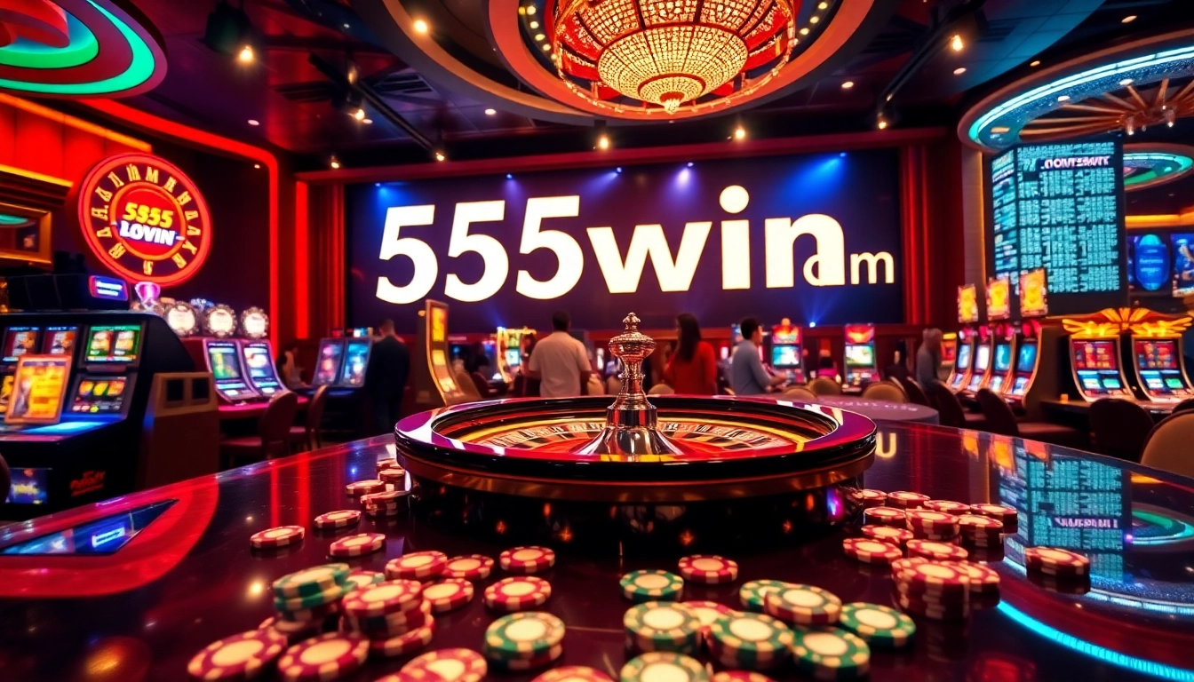 Experience the thrill of gaming at 555win com with vibrant casino tables and exciting roulette action.