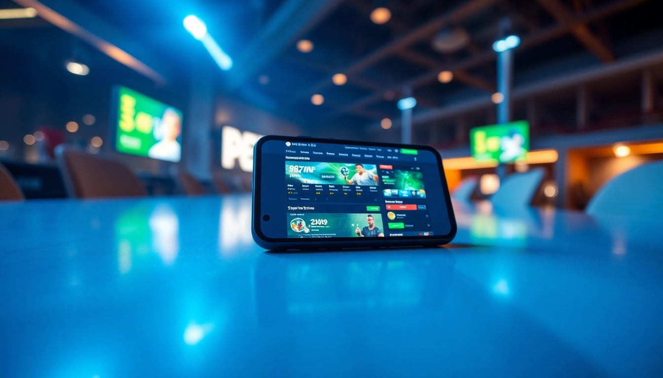 Engaging smartphone display of sports betting on 98winwin.live with vibrant interface and dynamic elements.