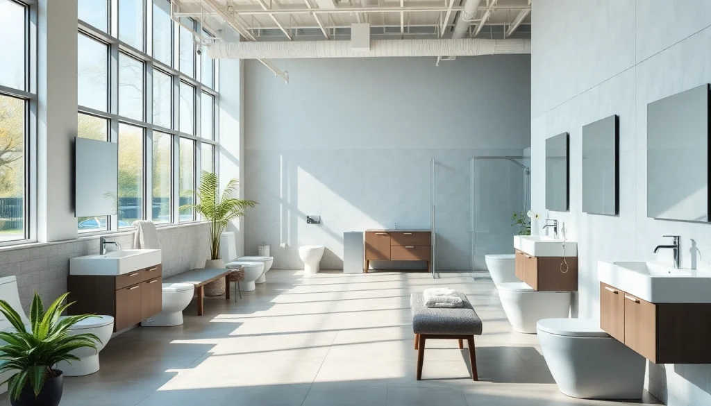 Erkunden Sie die hochwertigen Badezimmerprodukte der sonni sanitär GmbH in einem eleganten Showroom.