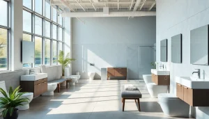 Erkunden Sie die hochwertigen Badezimmerprodukte der sonni sanitär GmbH in einem eleganten Showroom.