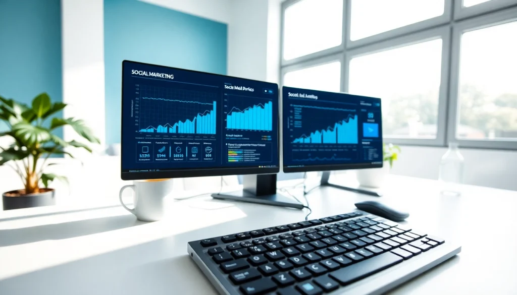 Harness smm services with professional setups showcasing analytics for successful campaigns.