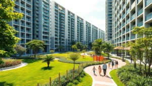 Explore the modern Tampines EC development with greenery and vibrant community spaces.