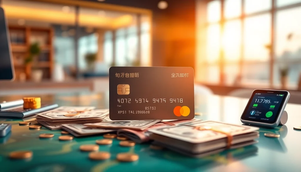 카드현금화와 관련된 거래 장면을 묘사한 일러스트