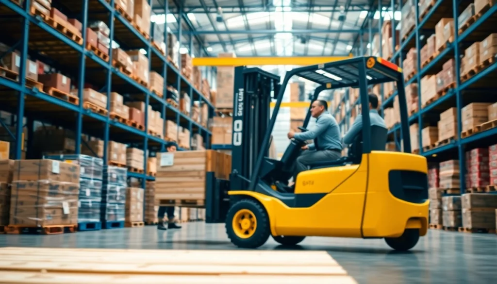 Logistics professionals coordinating operations in a bustling warehouse environment.