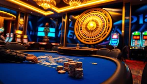 NOVA88 players engaging in a thrilling poker game at a luxurious casino.