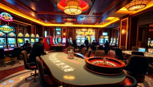 Experience thrilling gameplay at s88vip in a luxurious casino setting with vibrant games.